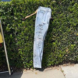 PacSun Ripped & Patched Blue Jeans